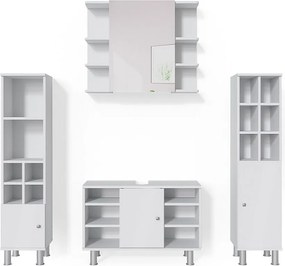 Zestaw mebli łazienkowych biały 60x32x54 fynn