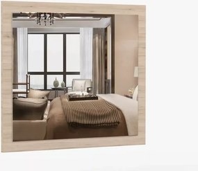 Lustro Mareno 80×70 cm z prostokątną ramą w kolorze san remo sand