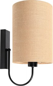 Lampka ścienna z jutowym abażurem LARISA