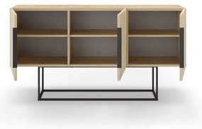 Niska komoda w dekorze dębu 150x80 cm Titan – Marckeric