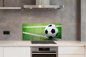 Szklany Panel Piłka na Zielonym Trawniku