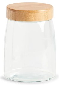 Szklany słoik ze szczelną pokrywką z bambusa, 1300 ml