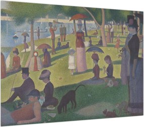 Obraz na szkle - Georges Seurat, A Sunday on La Grande Jatte, reprodukcje (70x50 cm)
