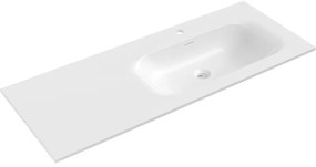 Mexen Vela umywalka wpuszczana w blat prawa 121 x 46,5 cm, biała połysk - 25231200P