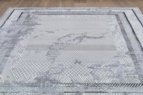 Dywan vintage Beyond Ramki szary 80 cm x 150 cm