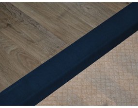 Ciemnoniebieske tapicerowane łóżko dwuosobowe ze schowkiem ze stelażem 160x200 cm Jade – Bobochic Paris