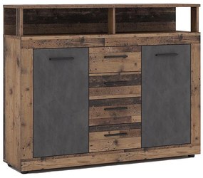 Komoda RUNA ciemny brąz/antracyt