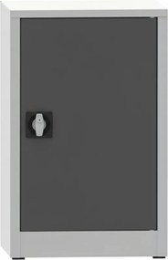 Warsztatowa szafa półkowa na narzędzia KOVONA, 1 półka, spawana, 508 x 500 x 800 mm, szara / ciemnoszara