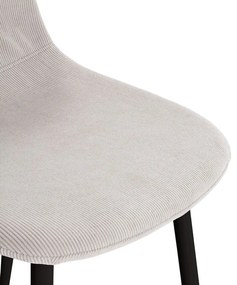 Kremowe tapicerowane krzesła zestaw 4 szt. Minka – Marckeric