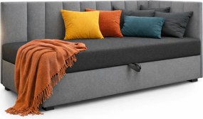 Jasnoszary Tapczan Młodzieżowy Z Pojemnikiem T6-E25