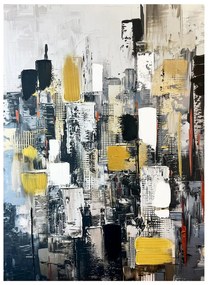 Obraz z ręcznie malowanymi elementami 70x100 cm Cityscape – Styler