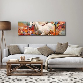 Obraz - Malowanie konia (170x50 cm)