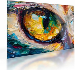 Obraz na szkle - Malowanie kocim okiem (70x50 cm)