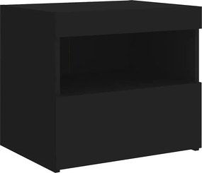 Czarna szafka nocna z podświetleniem led K2-M75