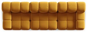 Żółta aksamitna sofa 282 cm Bellis – Micadoni Home