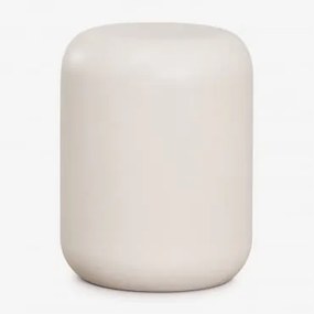 Okrągły Stolik Boczny Ø35 Cm Z Cementu Fonelas Tapioka Beżowa - Sklum