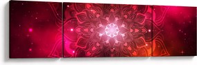 Obraz czerwonej abstrakcji (170x50 cm)