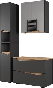Zestaw mebli łazienkowych antracyt 30x35x180 marelle