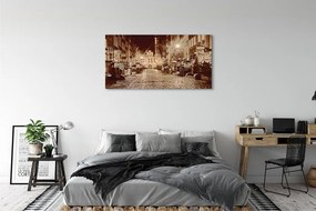 Duży obraz na płótnie Nocny Spacer po Gdańsku