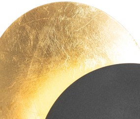 Inteligentna lampa ścienna czarna ze złotem, w tym WiFi G9 - Sunrise Nowoczesny Oswietlenie wewnetrzne