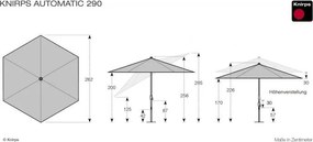 KNIRPS Automatic 290 cm biały - Towar z drobną wadą (S273)