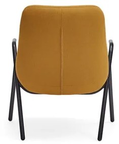 Żółty fotel Teulat Dins, wys. 90 cm