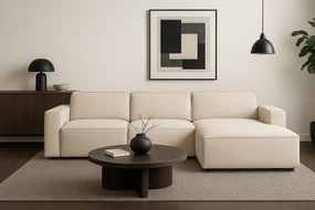 Narożnik modułowy Cursal A prawy – sofa narożna 284 x 166 cm, kremowy Raven 24, nowoczesny design