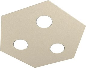 Lampa sufitowa sześciokątna Toplight, 3 światła maks. 9W z gniazdem GX53, struktura piaskowa, nowoczesny design 40x46x3cm
