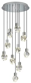 Lampa wisząca LED w kolorze srebra ze szklanym kloszem ø 51,5 cm Verano – Trio Select