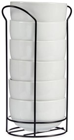 Zestaw misek do zupy na metalowym stojaku, 800 ml
