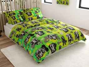 PrzytulneMieszkanie.pl PrzytulneMieszkanie.pl Bawełniana pościel ARTEMIS zielona, 100% bawełna Rozmiar pościeli: 2 szt 70 x 90 cm | 200 x 220 cm
