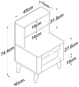 Stolik nocny BD White