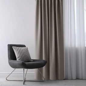 Szarobeżowa zasłona zaciemniająca 140x175 cm Eyelets – Restilo