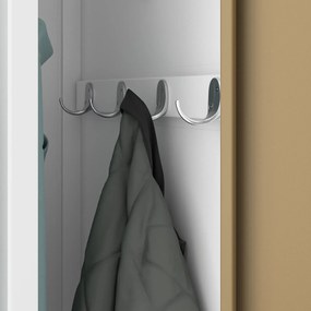 Szafa socjalna czterokomorowa Eco Design Kacper 80x50x180 cm, biały/orzech