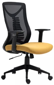 Fotel biurowy Q-330 czarny/żółty SIGNAL