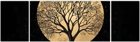 Obraz – Drzewo w złotej pełni księżyca I. (170x50 cm)