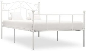 Białe metalowe łózko w stylu loft 100x200 cm A0-T29