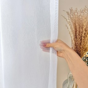 Firana gładka na Markizecie naturalny wygląd z ołowianką  - wys. 320 cm