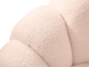 Obracjane designerskie krzesło BLOOM z podnóżkiem, jasnoróżowy