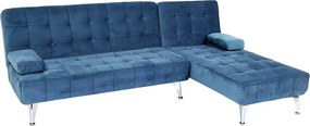 Sofa rozkładana MCW-K22,  aksamitny niebieski