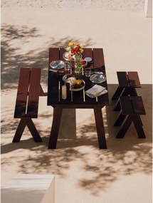 Stół ogrodowy z litego drewna sosnowego 77x140 cm Navo – noo.ma