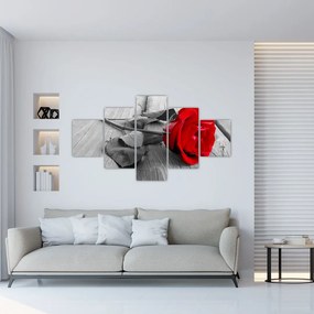 Obraz czerwonej róży (125x70 cm)
