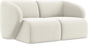 Modułowa sofa 2-osobowa - z tkaniny welwetowej - jasny beż - LANI