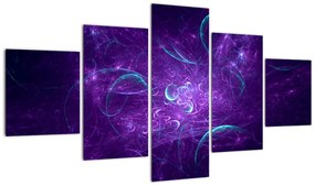 Obraz nowoczesnej niebieskiej abstrakcji (125x70 cm)