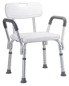 Stołek 56x66 cm srebrny/biały