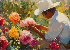 Obraz na szkle - Ogrodnik (70x50 cm)