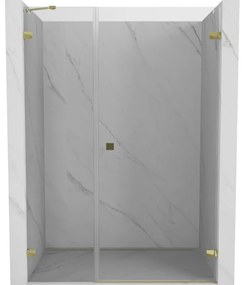 Mexen Lunar-B drzwi prysznicowe uchylne prawe 120 cm, transparent, złote - 832S-120-050-50-00-P