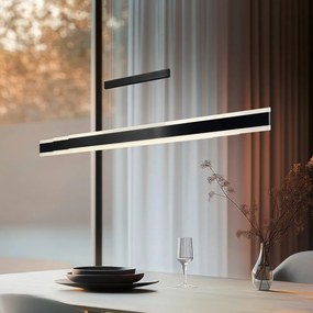 Lampa wisząca LED w kolorze matowej czerni z metalowym kloszem Arcola – Trio