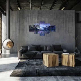 Obraz zimowego górskiego krajobrazu (125x70 cm)