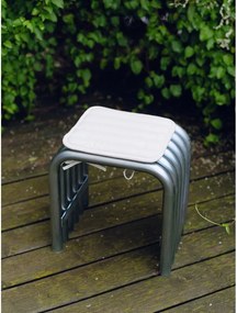 Metalowe krzesło ogrodowe w kolorze srebra Nokk – noo.ma